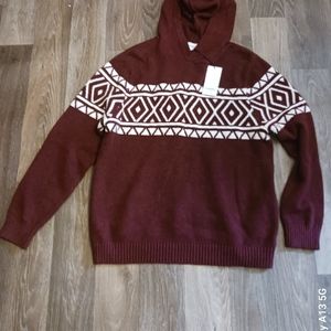 Men's Standard Fit Hoodie Jacquard Pullover Sweater - Goodfellow